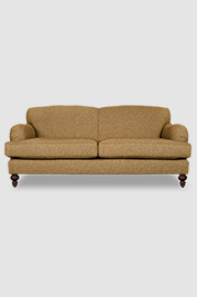 Basel tight-back English roll-arm sofa in Cortlandt Wheat stain-resistant fabric