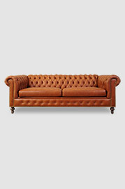 96 Higgins sleeper sofa in No Regrets True Grit leather