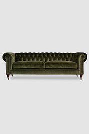 Higgins Chesterfield sofa in Como Jade velvet