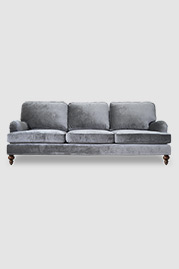 Blythe sofa in Corsica Pewter stain-proof grey velvet