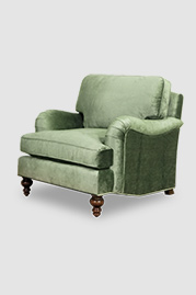 38 Blythe armchair in Bruges Eucalyptus green velvet