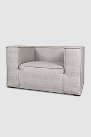 Johnny armchair in Sunbrella Chartres Graphite stain-proof fabric