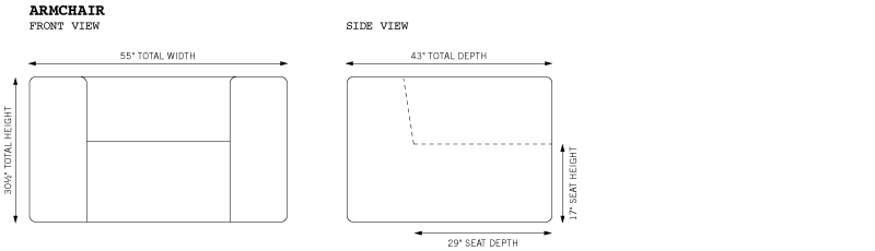 Johnny Armchair Dimensions