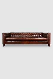 100 Atticus sofa in Echo Kingswood with bench cushion and nail head trim
