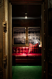 Atticus sofa in Firenze Cranberry leather