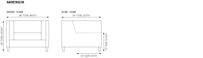 Atticus Armchair Dimensions