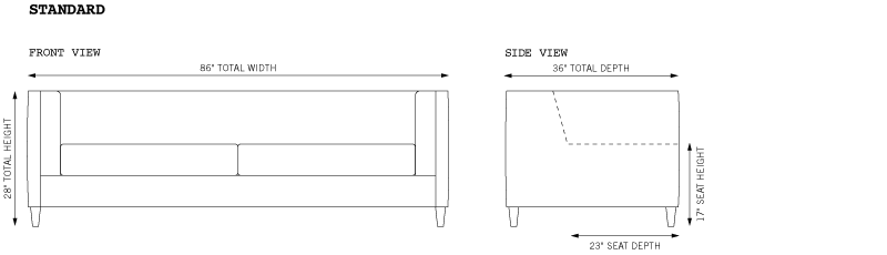 Atticus Standard Dimensions