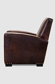 Prescott armchair in Mont Blanc Bourbon leather
