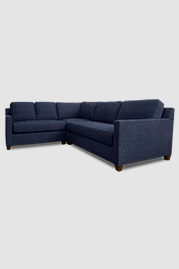 106x88 Palmer sectional in Varick Indigo stain-proof fabric