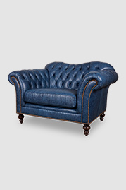 58 Watson armchair in Austin Barton 5405 blue leather