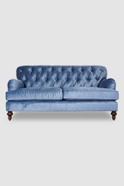 Alfie sofa in Thompson Wedgewood stain-proof blue velvet