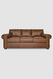 Lou sofa in Cheyenne Stirrup brown leather