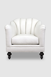 Carla armchair in Street Cred Cool Slopes white leather
