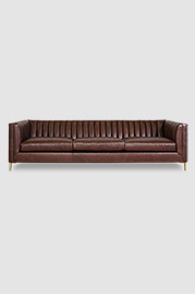 107 Harley sofa in Austin Manor leather with Angelo leg in gold