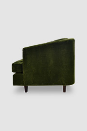 88 Olympia sofa in Como Jade green velvet with bench cushion