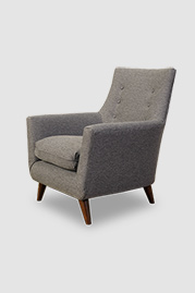 Gogo armchair in Essex Asphalt fabric