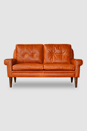 The Professor 58 sofa in Cortina Brandy 2677 leather