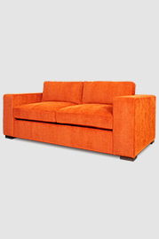 80 Jasper sofa in Ridges Ember orange corduroy fabric