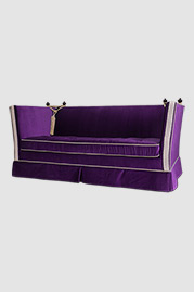 Kent Knole sleeper sofa in purple velvet