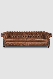 Cecil sofa in brown leather