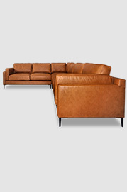 131.5?x101.5 Coach sectional in No Regrets Pure Cognac