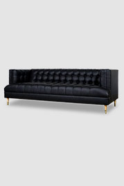 86 Dolly sofa in Brisa Fresco Peppercorn faux leather
