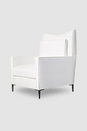 Falcon armchair in Bedford Snow performance fabric