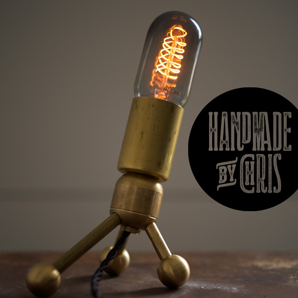 Rocket lamp, handmade by Chris.