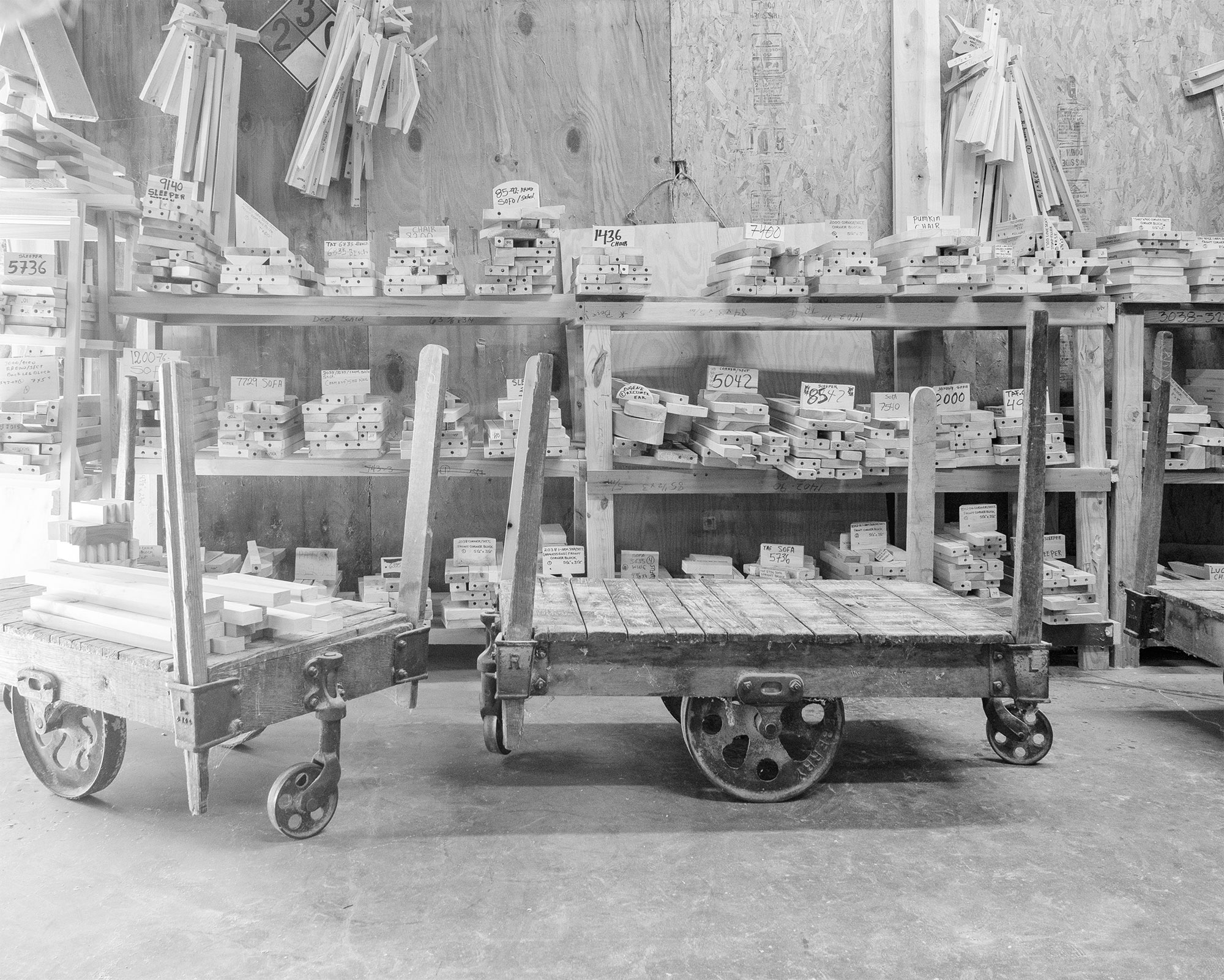 The wood shop in our factory
