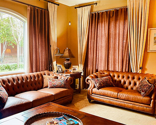 Customer image: Cecil sofas in Run Wyld Gentle Fawn leather