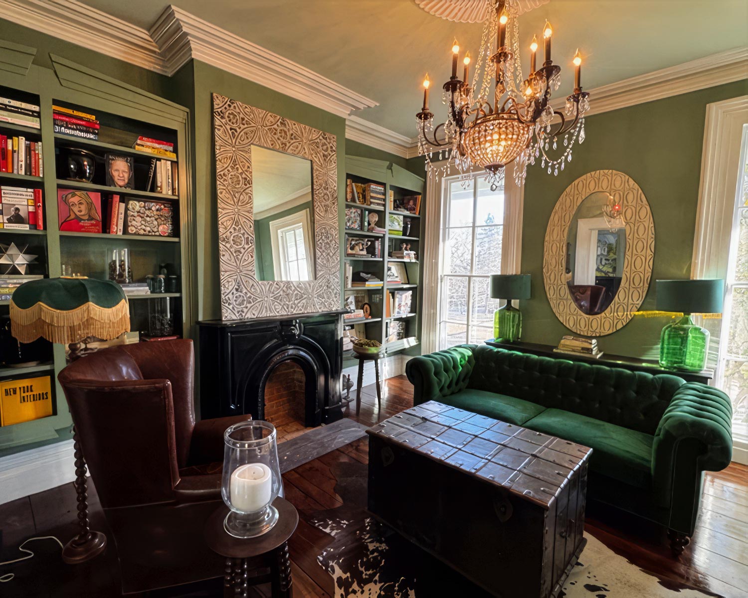 Higgins sofa in Cannes Emerald velvet