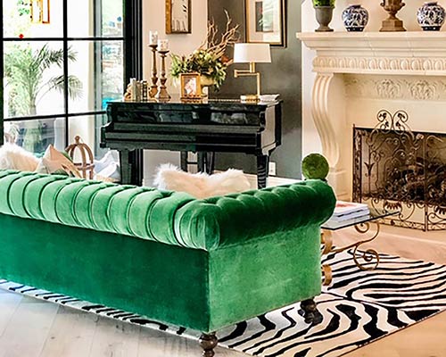 Customer image: Higgins Chesterfield sofa in emerald velvet