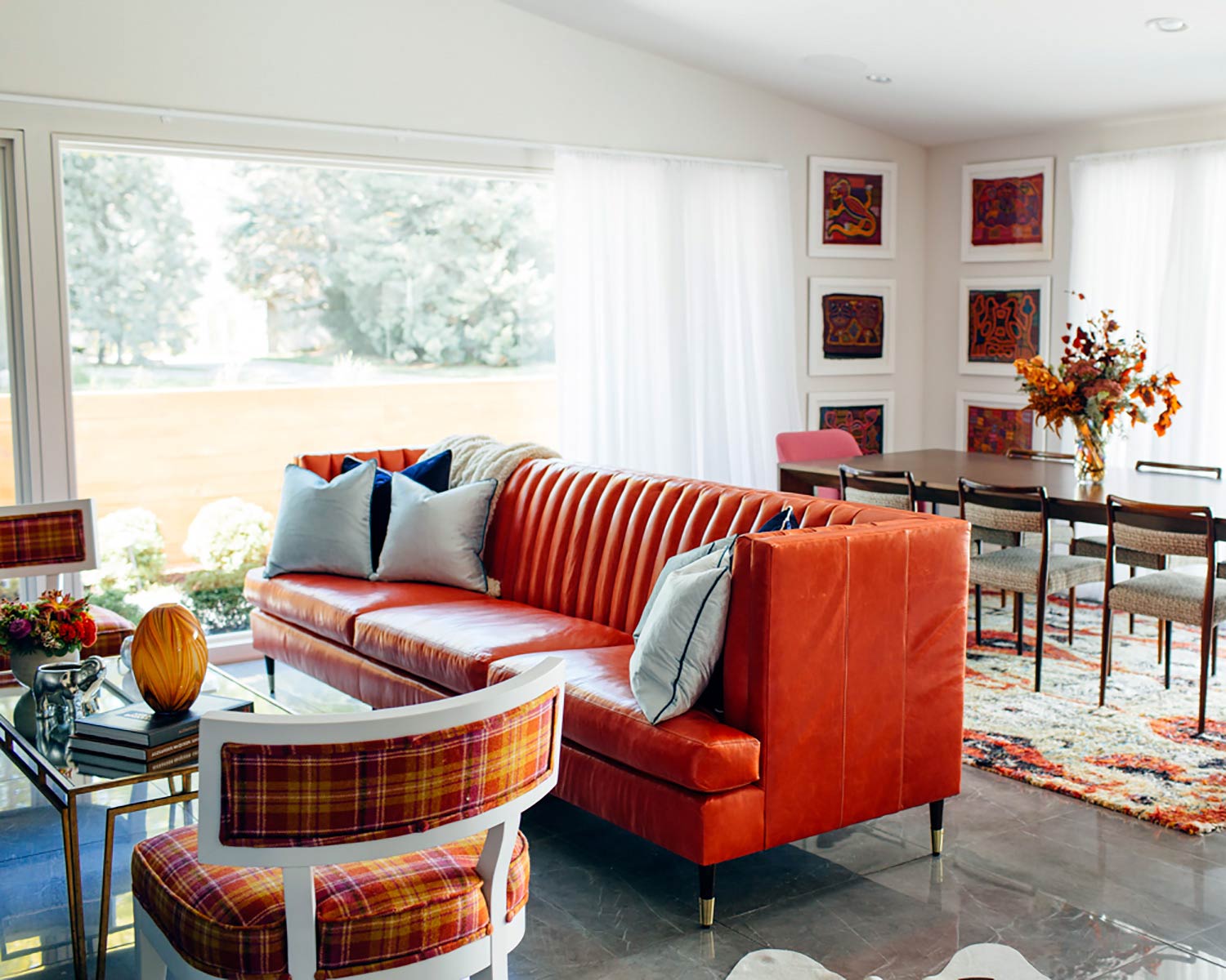 Erica sofa in red leather