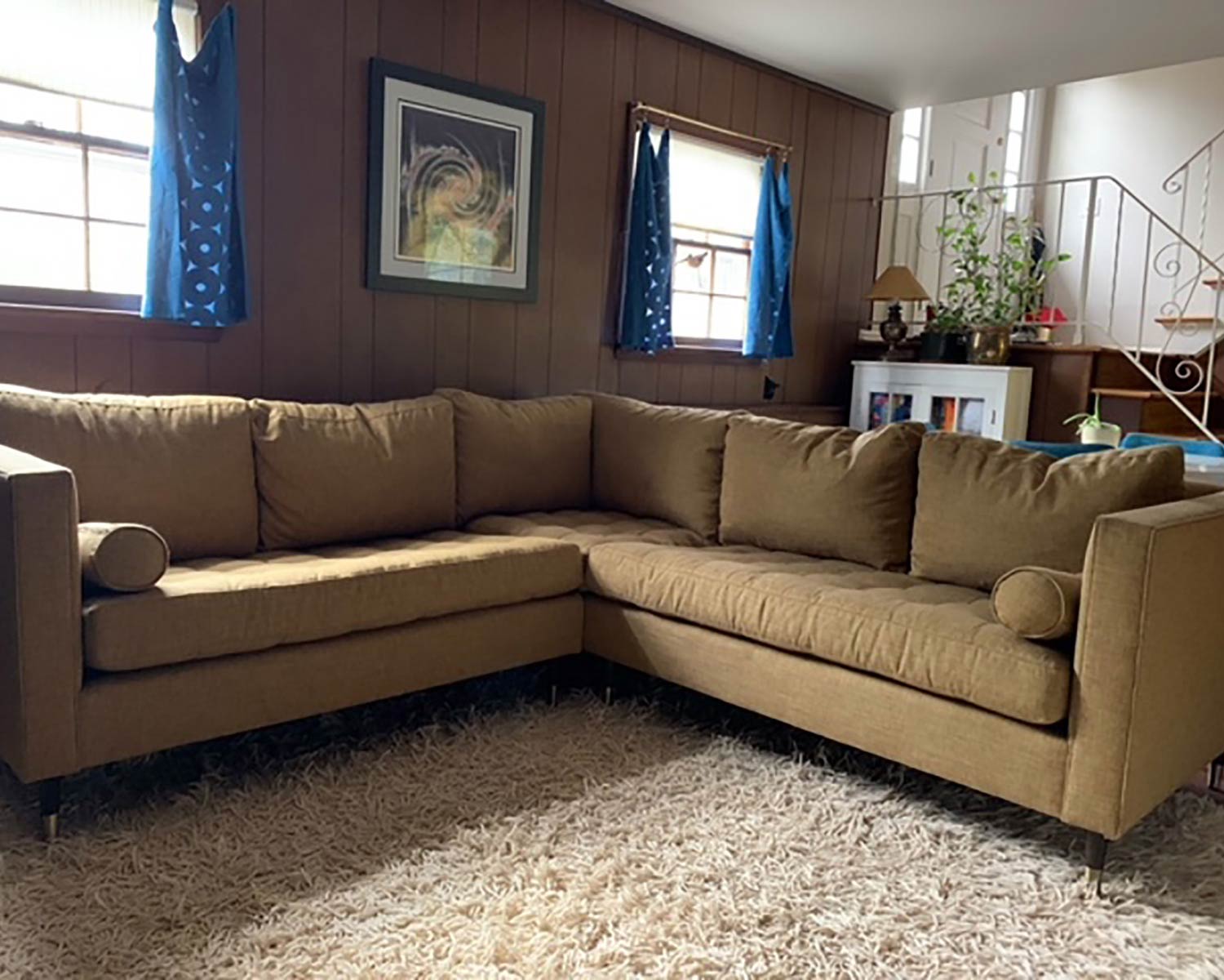 Natalie sectional in Minetta Cornhusk