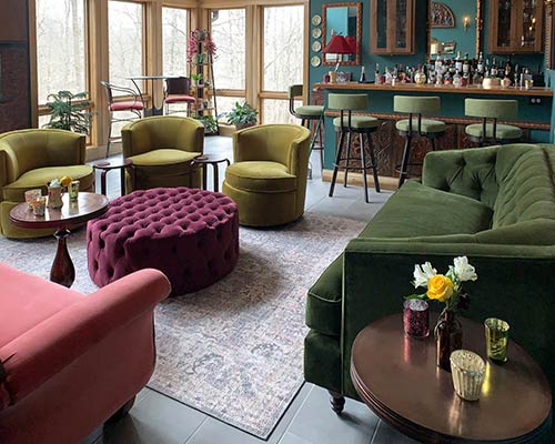Customer image: Olympia sofa in Como Jade green velvet