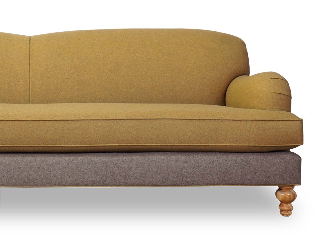 Basel sofa in contrasting color fabric
