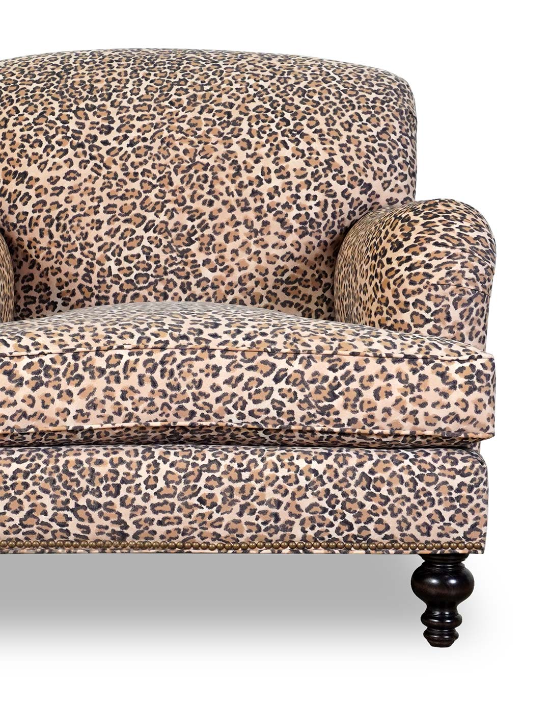 Basel armchair in animal print