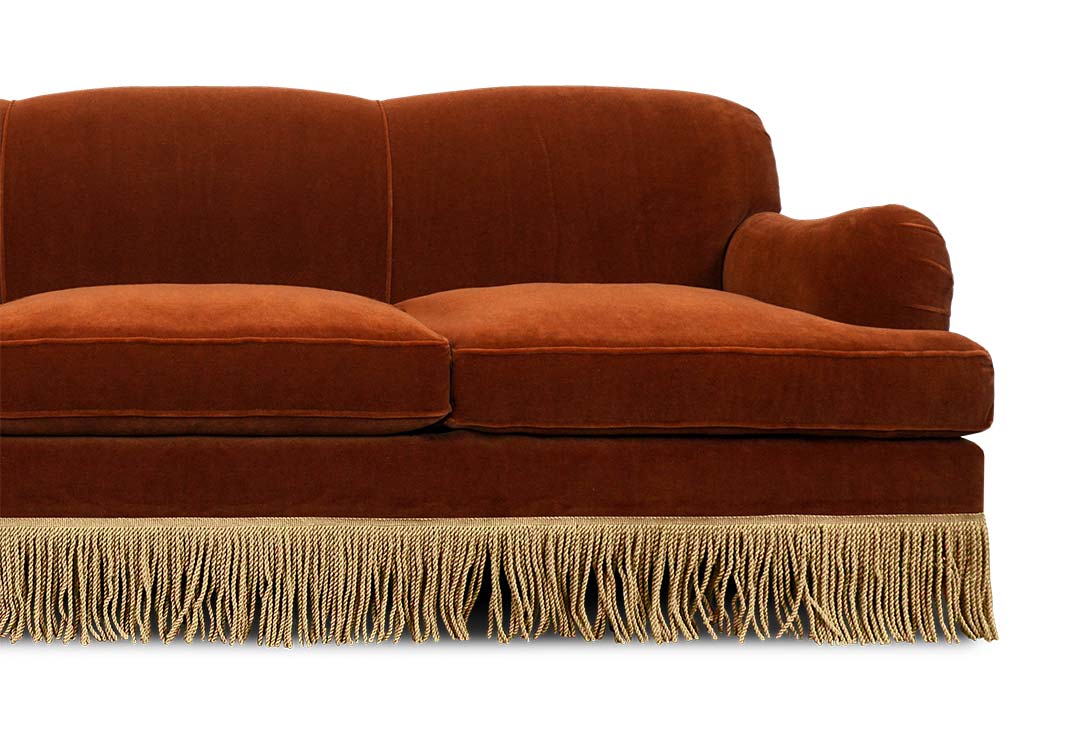 Basel sofa in braided fringe