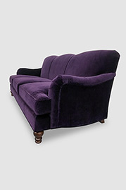 96 Basel tight back English roll arm sofa in Porto Deep Purple velvet