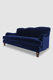 Basel sofa in Porto Indigo blue velvet