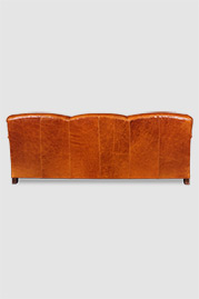 96 Basel tight back English roll arm sofa in Echo Cognac leather