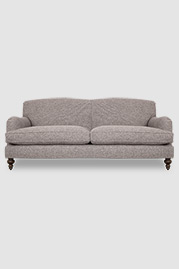 86 Basel tight-back English roll arm sofa in Fulton Moonstone stain-proof grey fabric