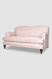 68 Basel sofa in Sunbrella Chartres Rose performance fabric