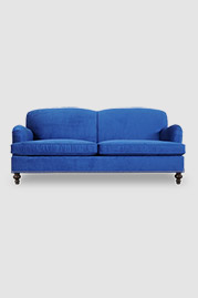 Basel English roll arm sofa in Lafayette Skyline blue performance velvet