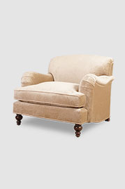 38 Basel chair in Corsica Parchment performance velvet