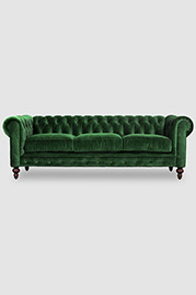 Higgins Chesterfield sofa in Como Emerald velvet