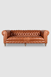 91 Higgins Chesterfield with tufted seat in Florence Duomo Crypton-protected leather