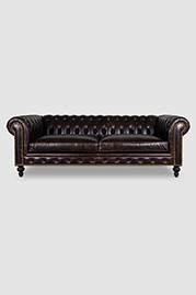 91 Higgins Chesterfield in Florence Espresso stain-resistant leather