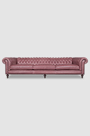 Higgins Chesterfield sofa in Athene Rosa leather