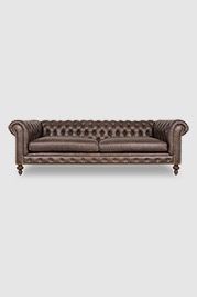102 Higgins Chesterfield sofa in Cheyenne Slicker durable brown leather